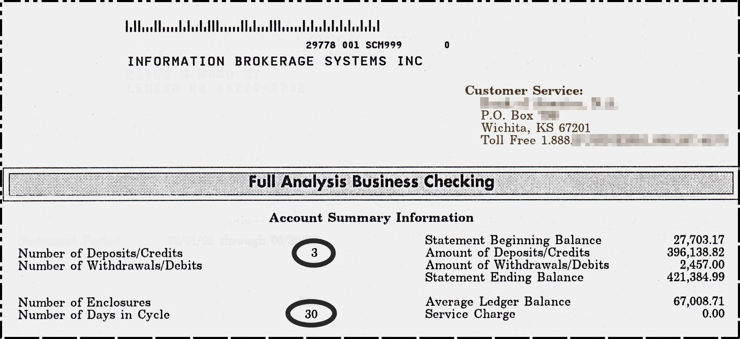 $27,703 To $396,138 Bank Statement